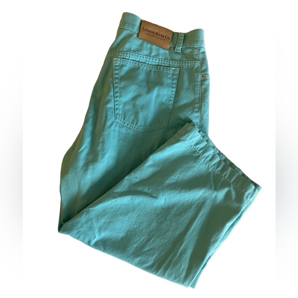 Lauren Ralph Lauren Capri Cropped Pants Size 12 Women’s Aqua Teal Blue